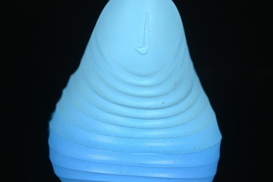Rear view showing the ridged heel and outsole