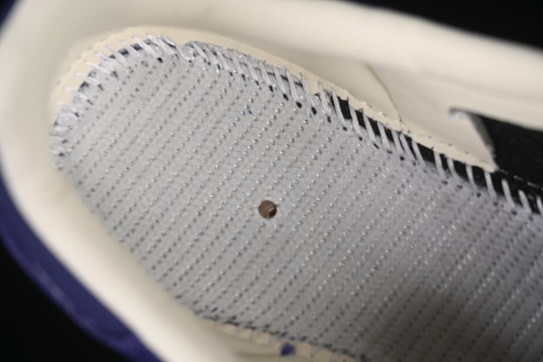 Close-up of the shoe's interior construction