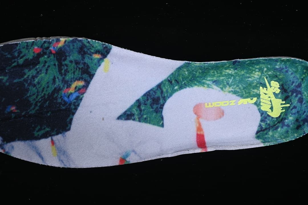 Printed insole with colorful graphic artwork