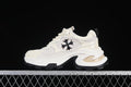 Side view of beige GG-CC G24U022118 platform sneakers on a dark background