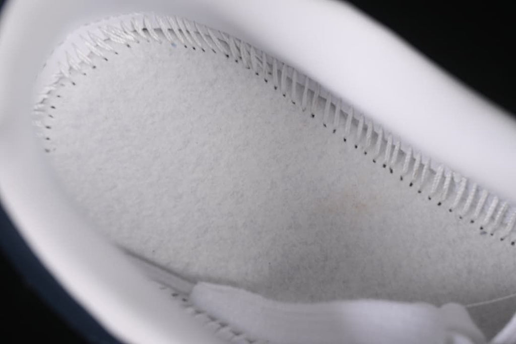 Close-up of the sneaker’s inner lining and stitching.