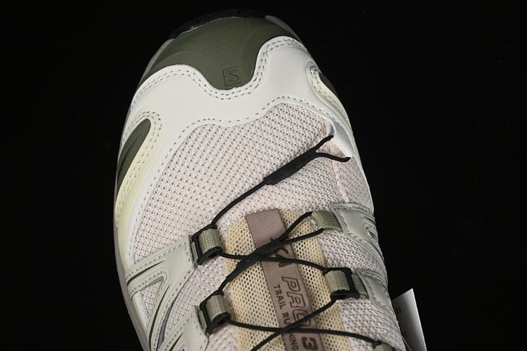 Top-down view of the toe box and cord-style lacing.