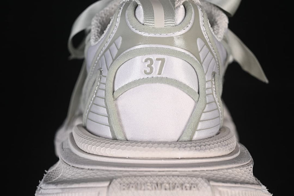 Rear view showing the shoe marked 37