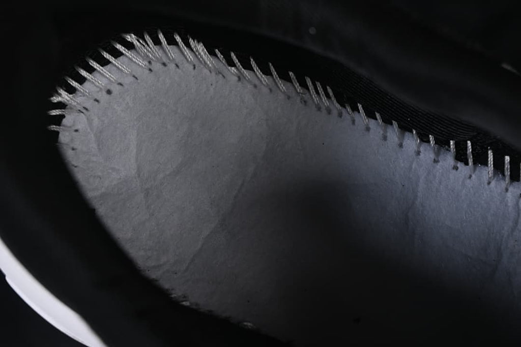 Close-up of the shoe interior lining and upper construction.