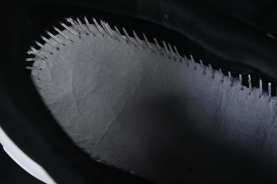 Close-up of the shoe interior lining and upper construction.