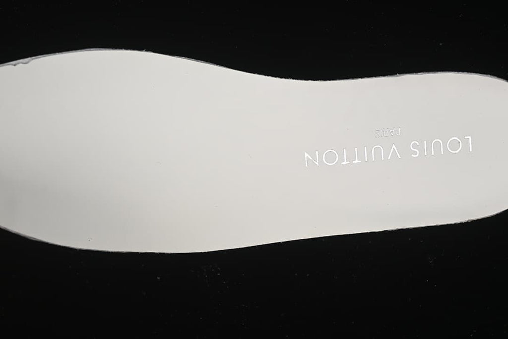Reverse view of the outsole with Louis Vuitton Paris lettering