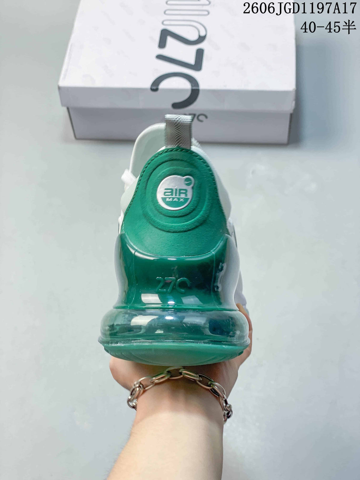 Rear view of the Nike Air Max Pulse sneaker with a green heel unit.