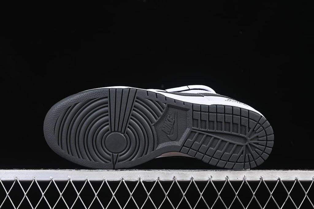 View of the black patterned outsole