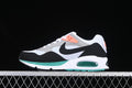 Side view of the Nike Air Max Correlate in white, grey, black, teal, and coral.