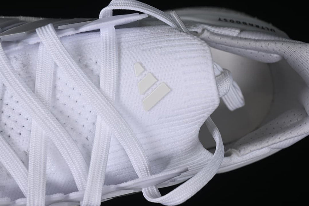 Top view of the tongue, laces, and inner lining.
