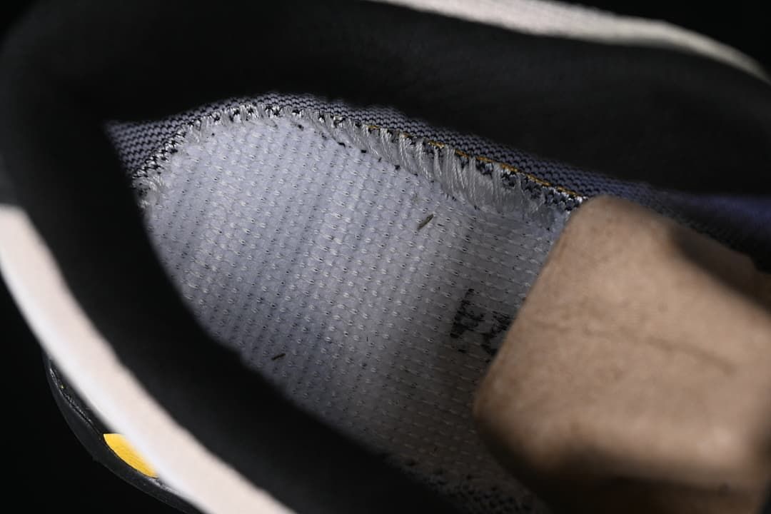 Close-up view inside the shoe.