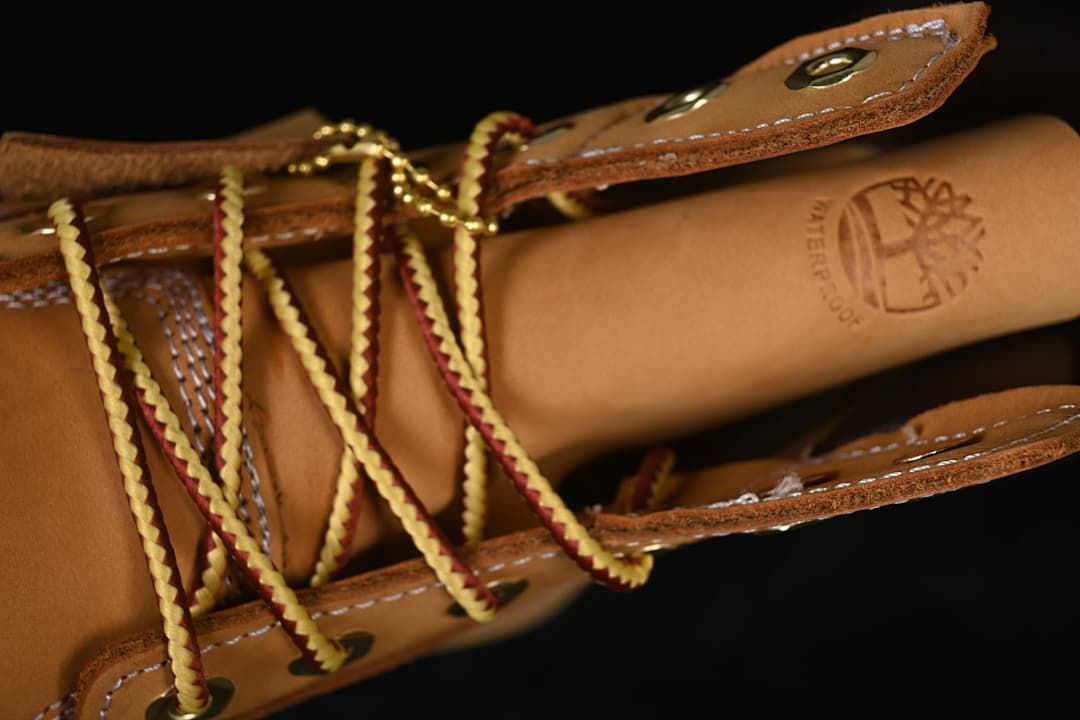 Close-up of the laces, eyelets, and padded collar