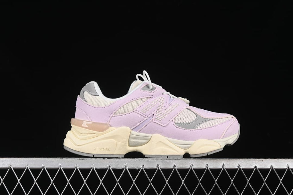 Side profile of the sneaker with its layered upper and sculpted sole