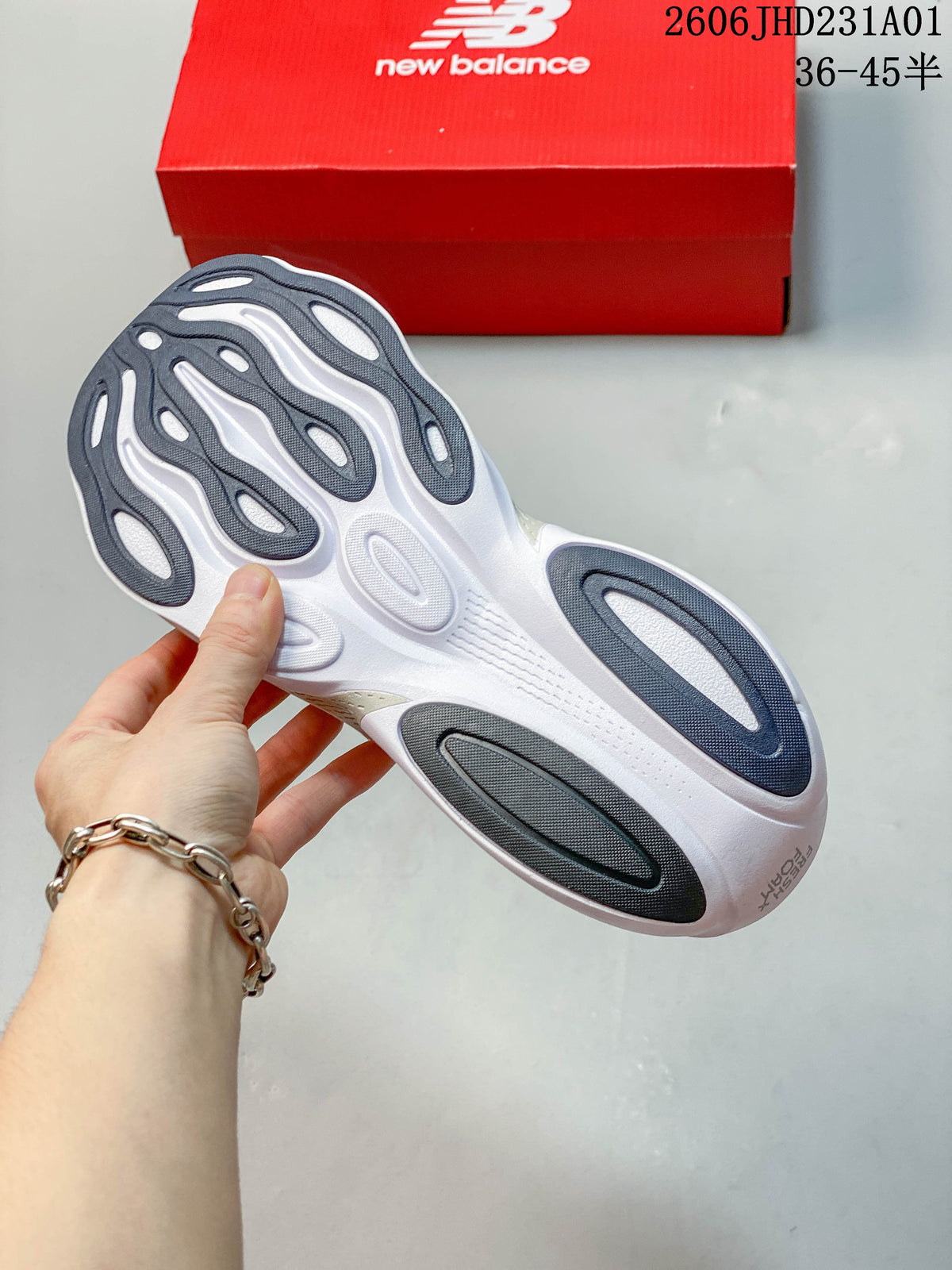 Sole of the New Balance Ellipse v1 shoe showing dark traction sections