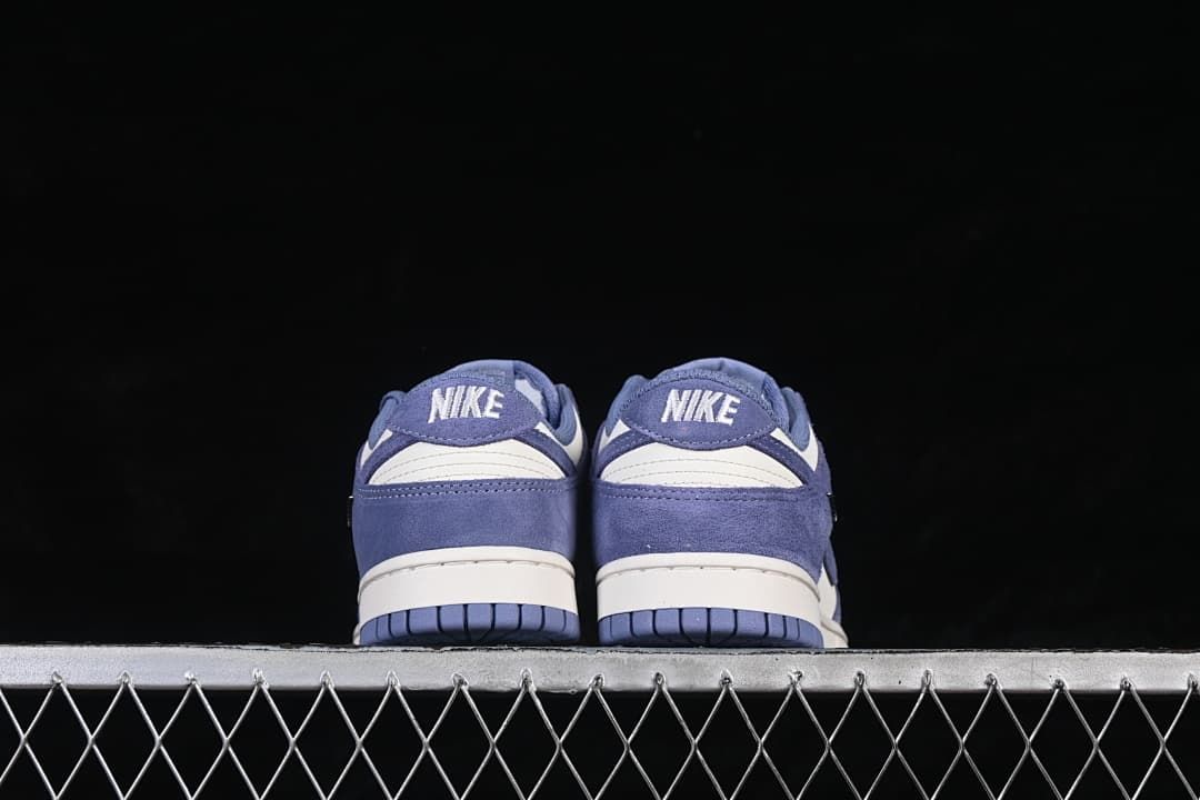 Rear view of the pair showing blue heel panels