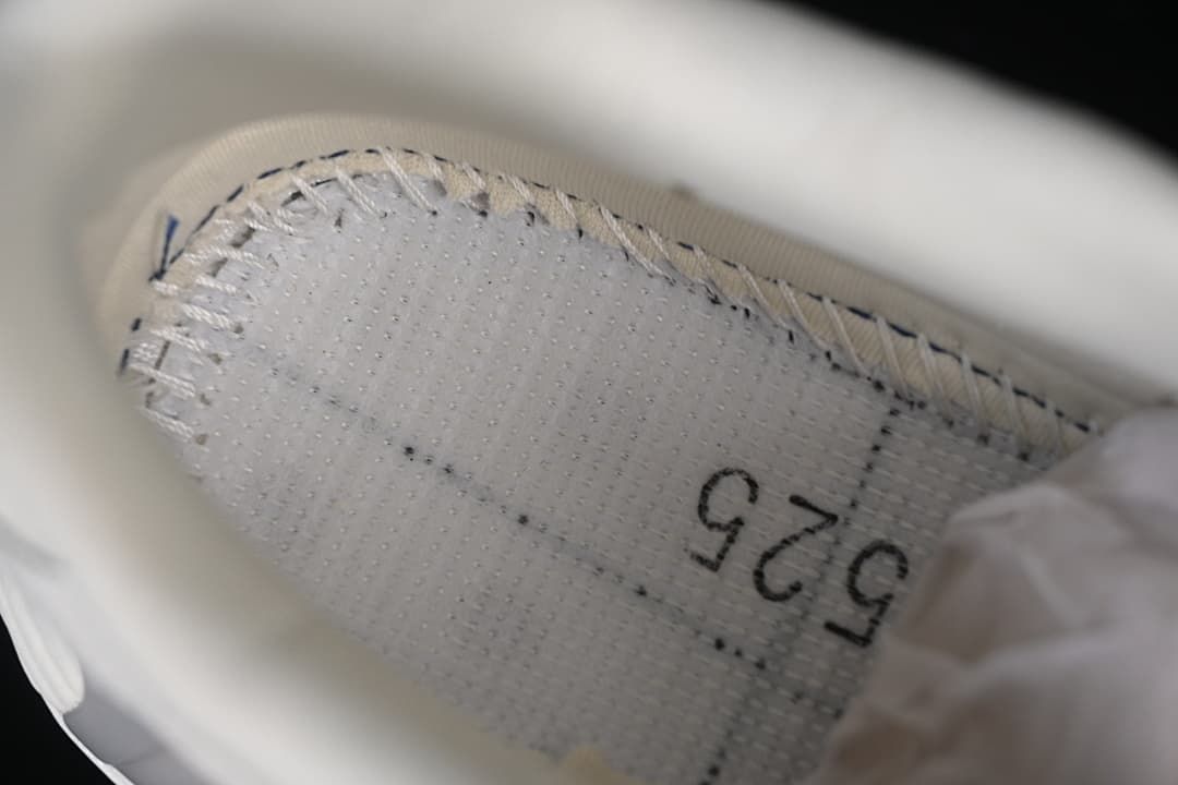 Inside view of the shoe showing a size marking of 255