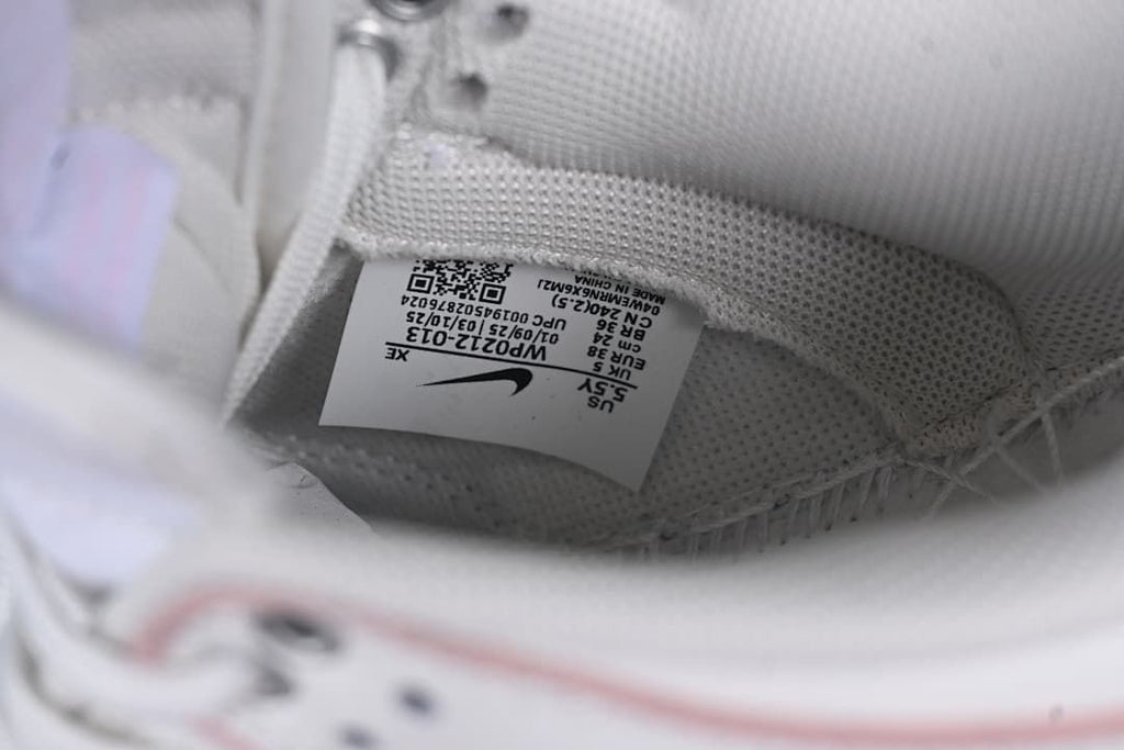 Interior size label showing EU 38