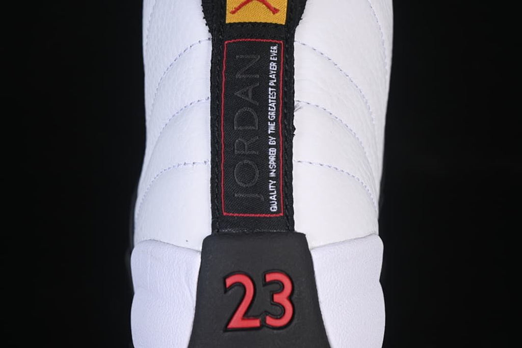 Rear detail of the sneaker with Jordan branding and a red 23 accent.