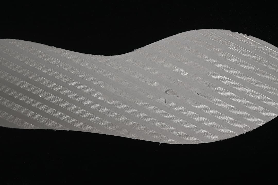 Close-up of the textured shoe insole