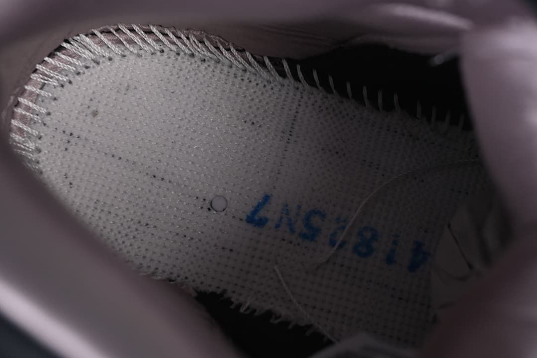 Close-up view inside the sneaker