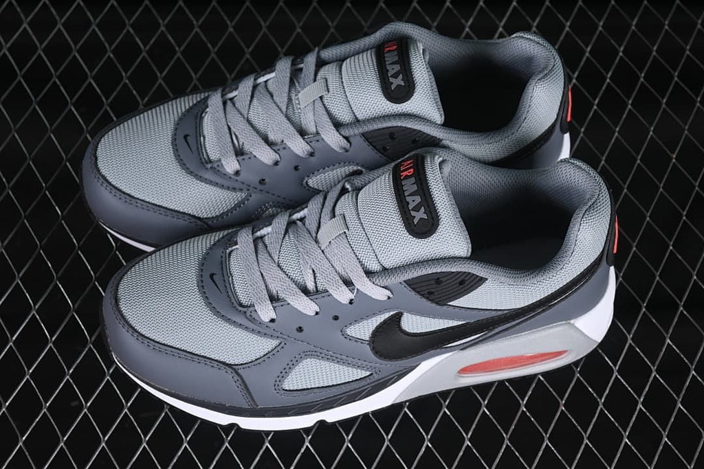 Pair of grey and black Air Max Correlate sneakers shown from above