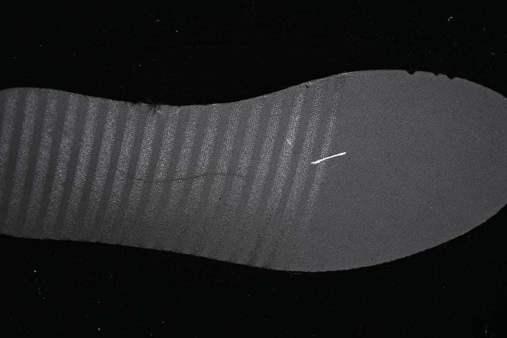 Close-up of the sneaker outsole tread.