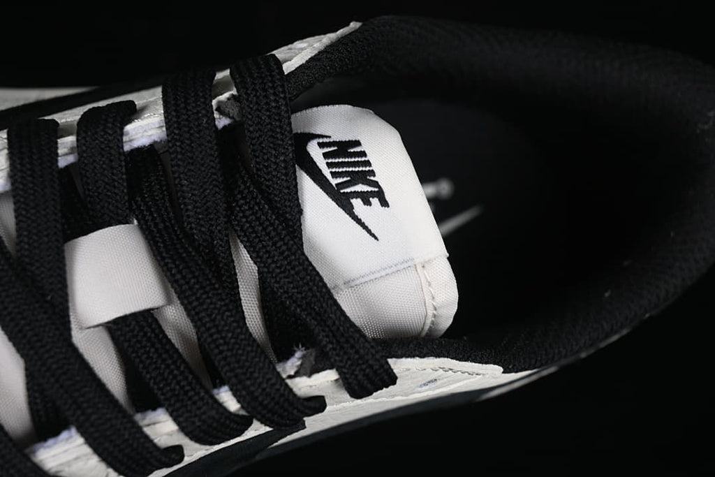 Close-up of the laces, tongue, and collar.