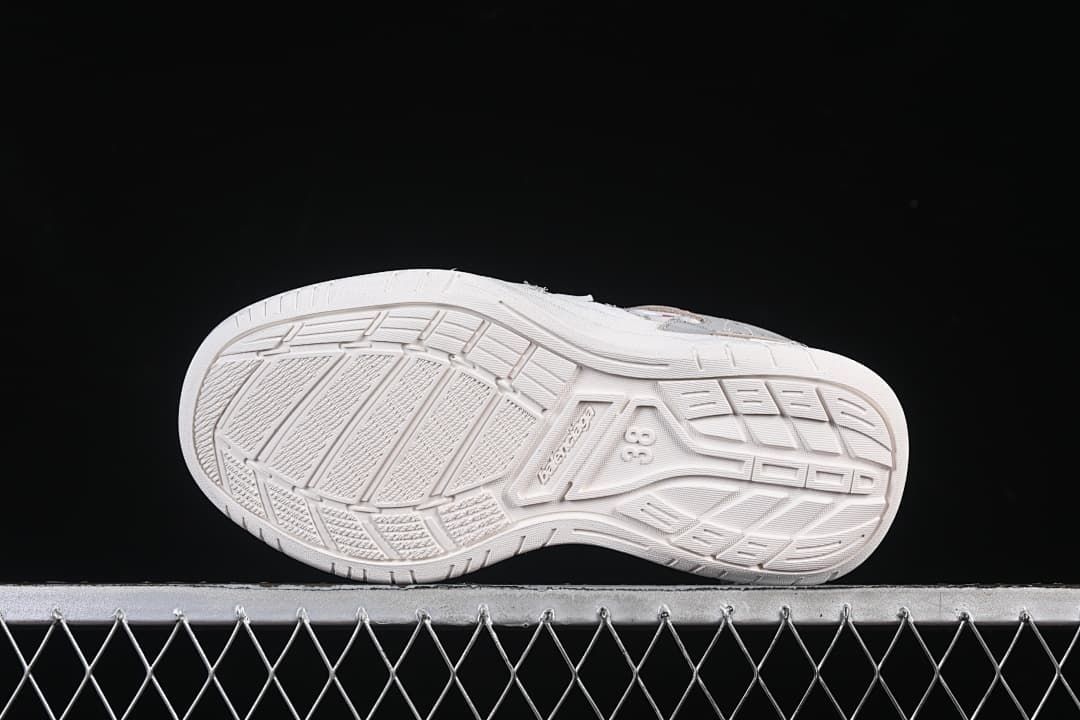 Outsole view showing molded tread pattern