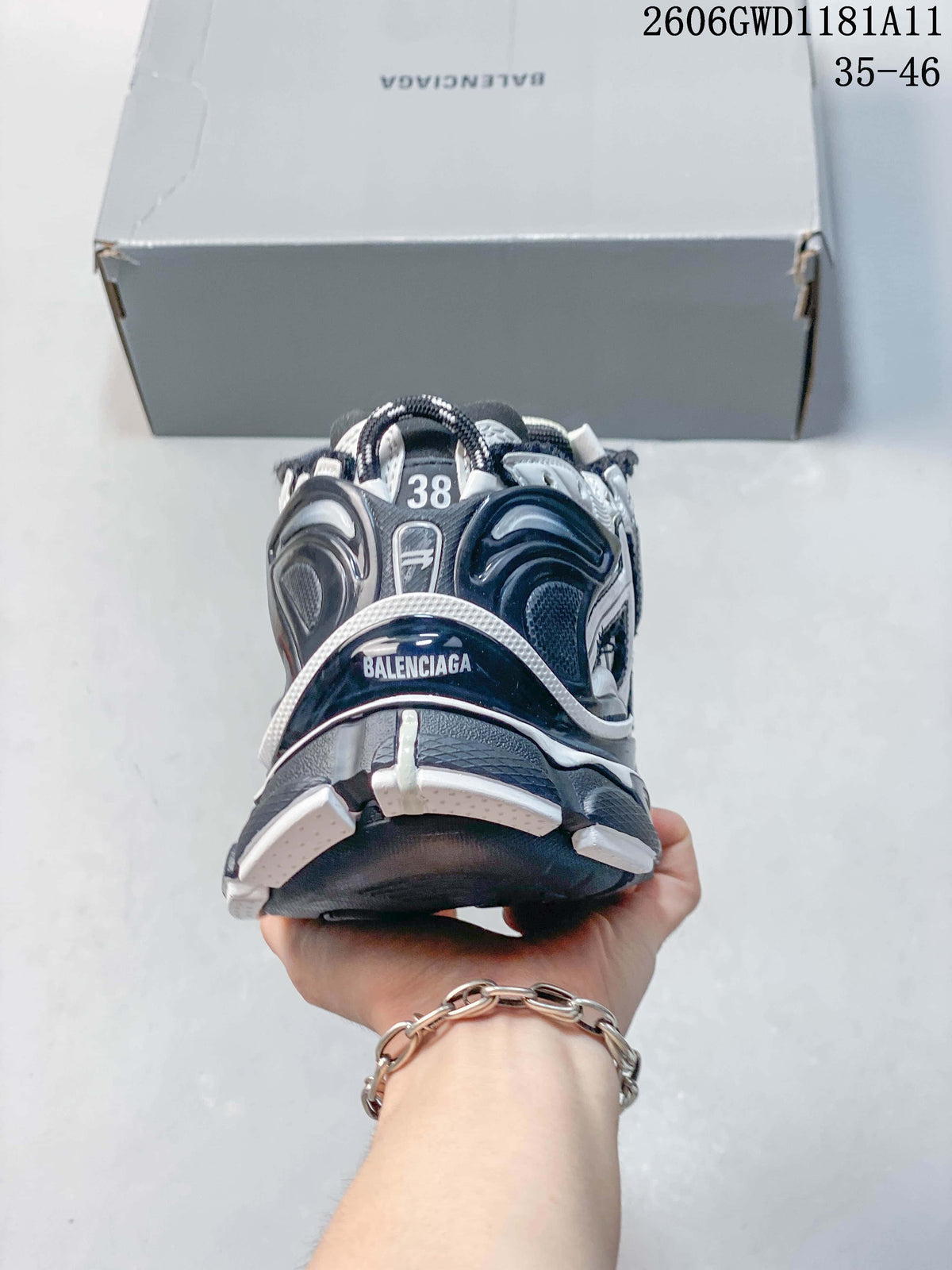 Rear view of a Balenciaga Runner Gradient sneaker showing the heel and layered sole