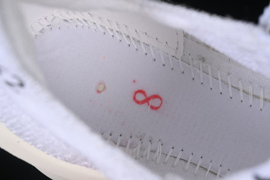 Close-up of stitching and details inside the sneaker