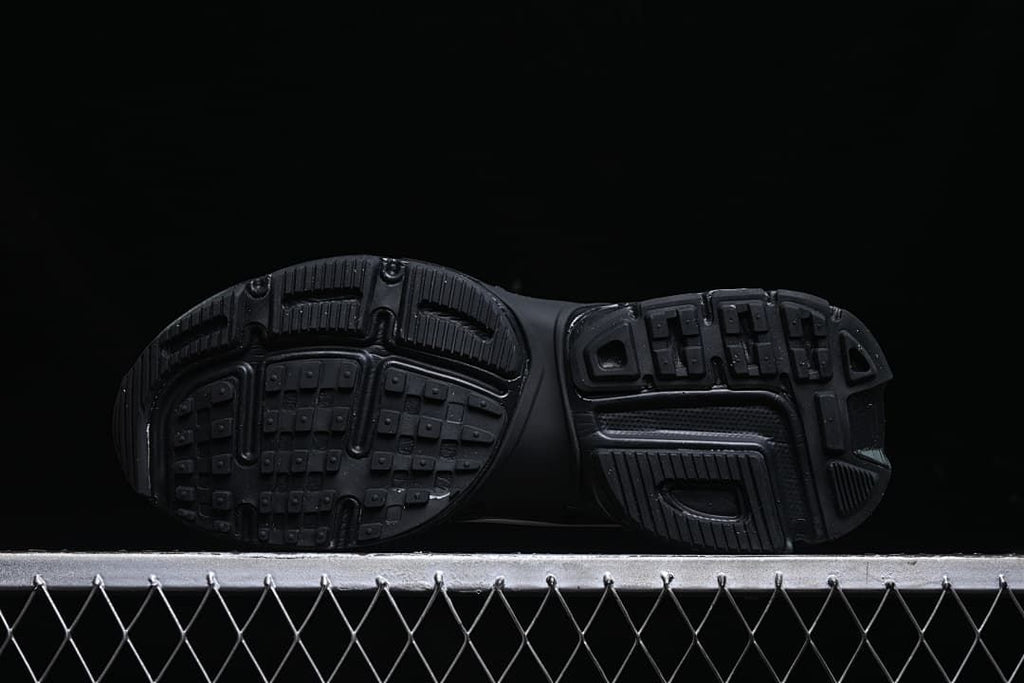 Underside view showing the black outsole tread