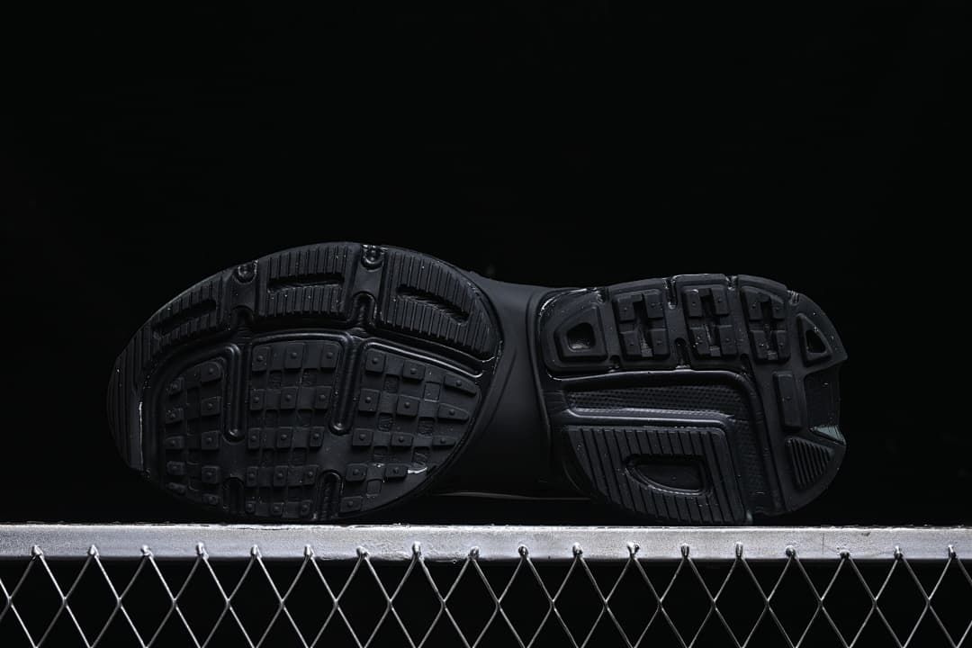 Underside view showing the black outsole tread