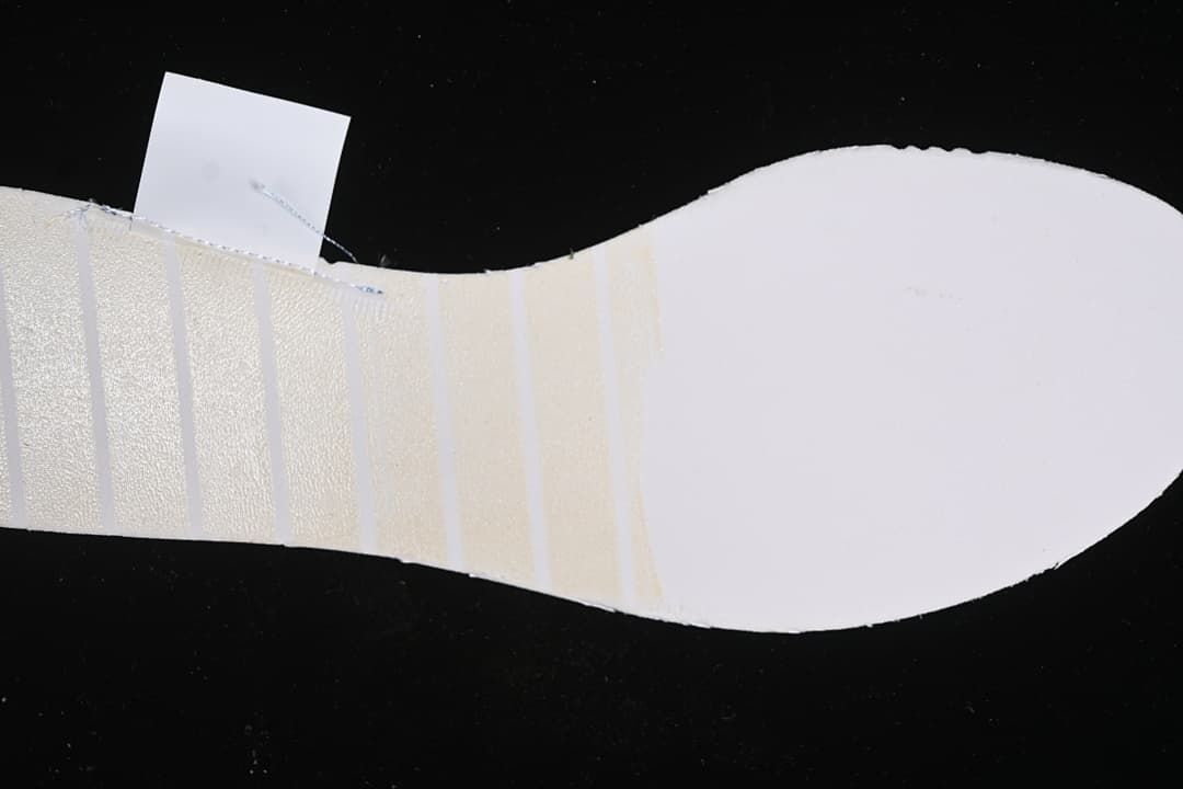 Underside view of the shoe's insole