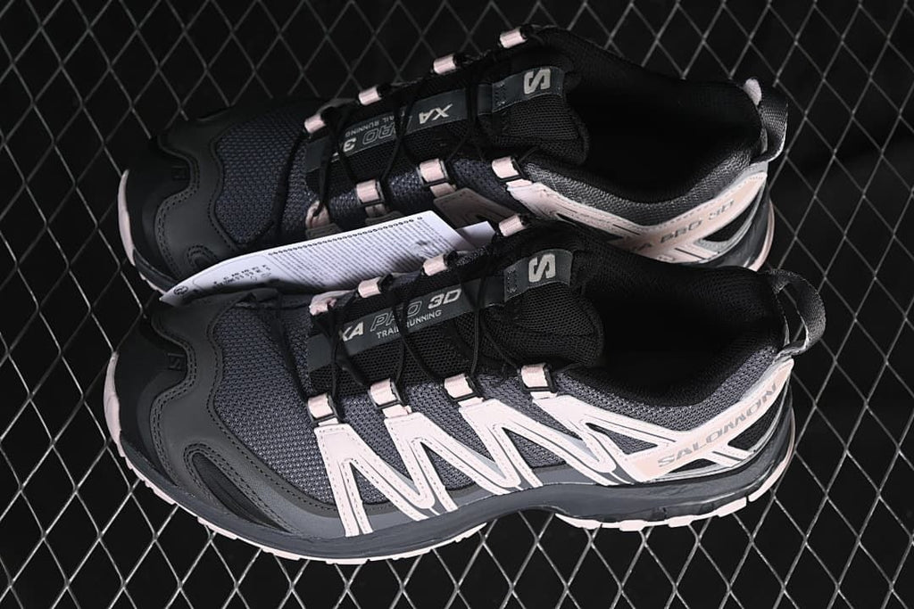 Pair of Salomon XA PRO 3D shoes viewed from above