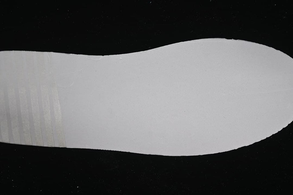 White sneaker insole shown from above