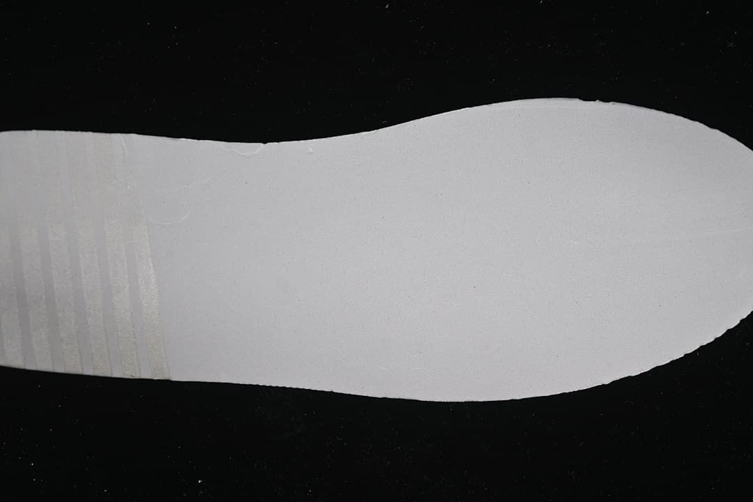 White sneaker insole shown from above