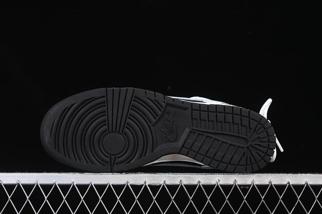 Underside view showing the black patterned outsole