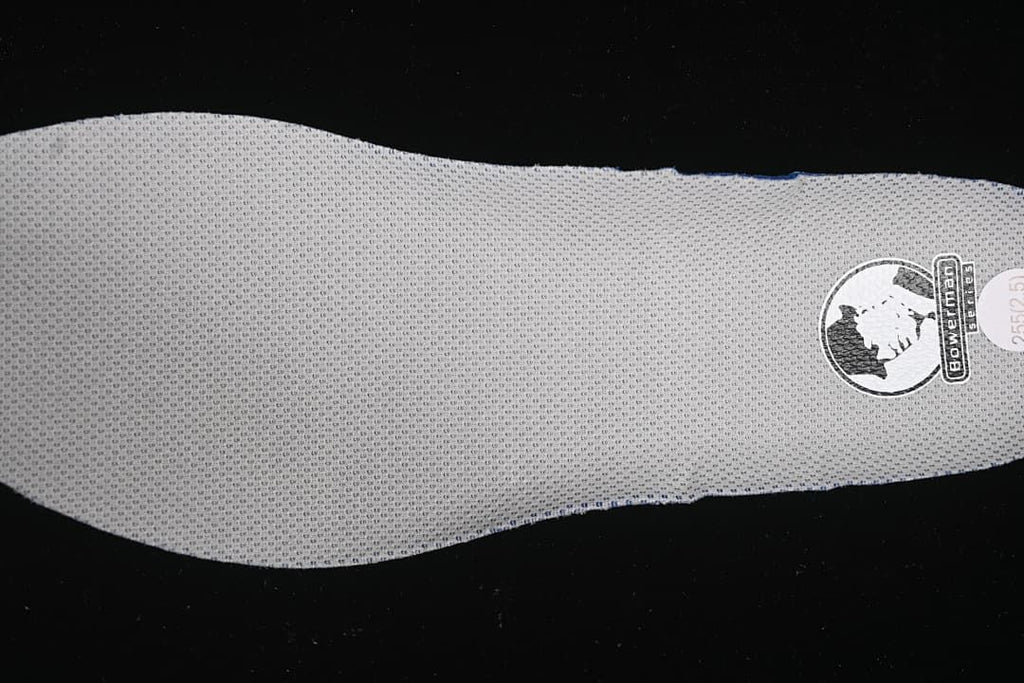 Close-up of the patterned insole and visible branding.