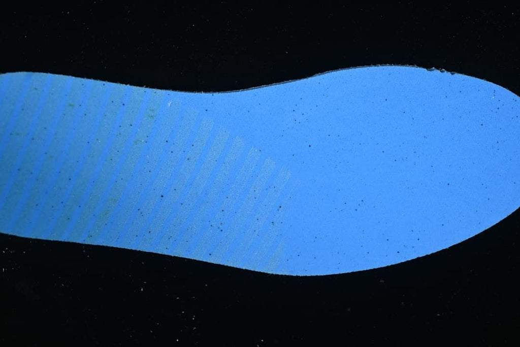 Blue-lit outsole detail
