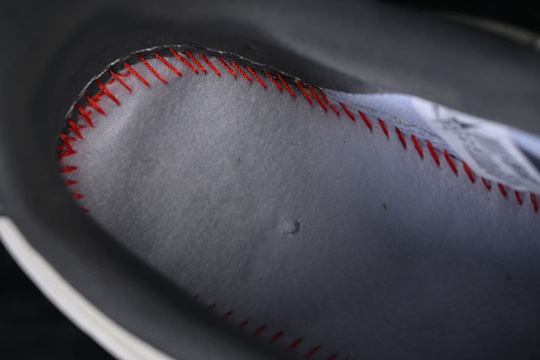 Close-up of interior stitching and lining