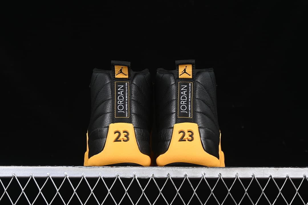 Rear view of the pair showing the heel tabs and 23 markings