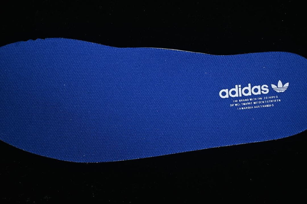 Blue insole with adidas branding
