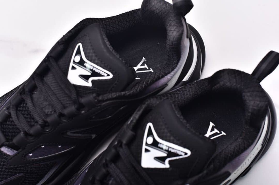 Close-up of the sneaker tongues and interior branding