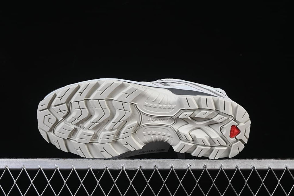 Underside view showing the shoe's patterned tread