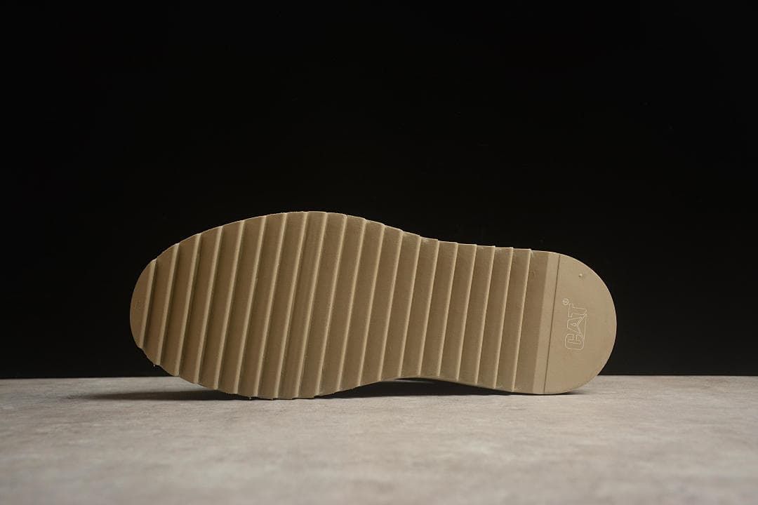 Underside view showing the ridged outsole
