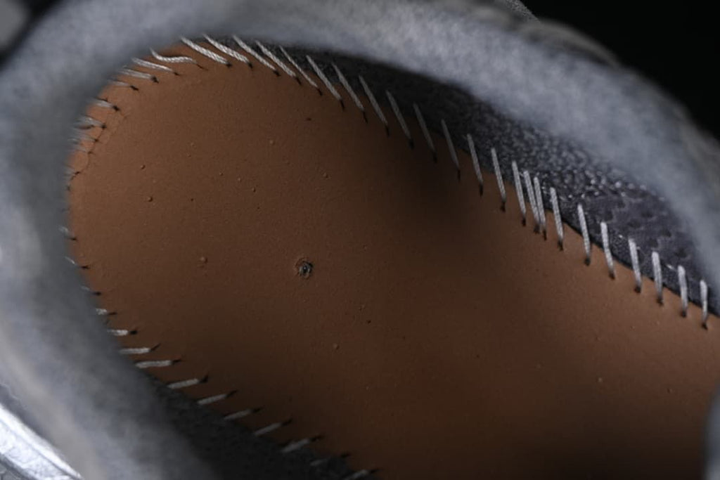 Close-up of the inside construction and stitching.
