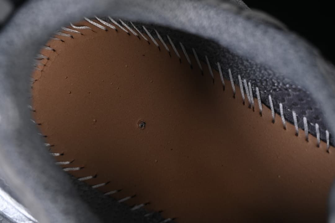 Close-up of the inside construction and stitching.