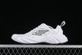 White Balenciaga Monday low-top sneaker in side profile