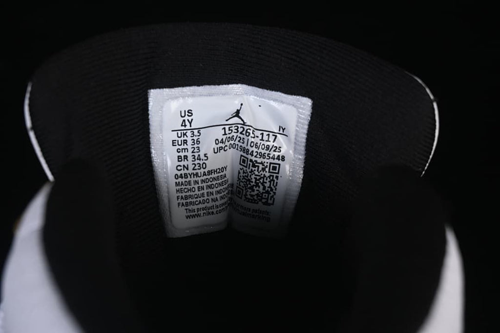 Interior size label showing US 4Y and EU 36 for the photographed shoe.