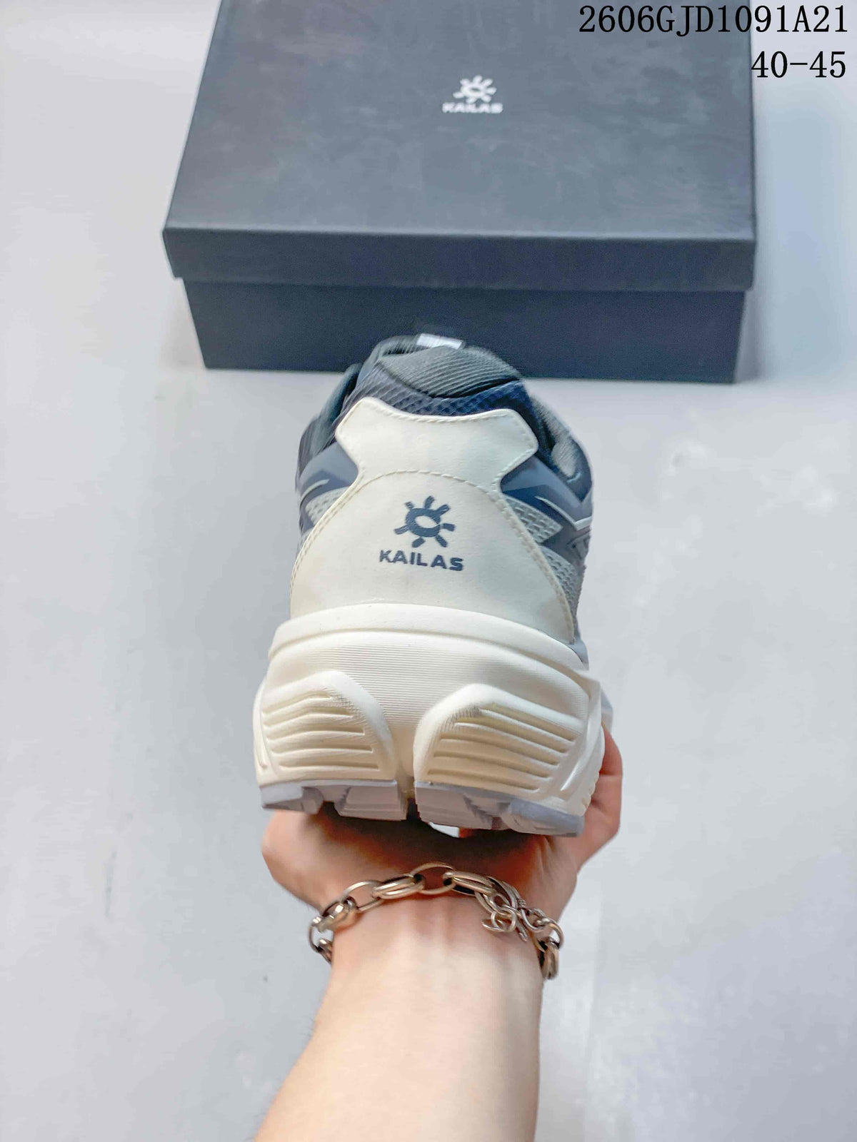 Rear view of the shoe showing the heel and light-colored midsole
